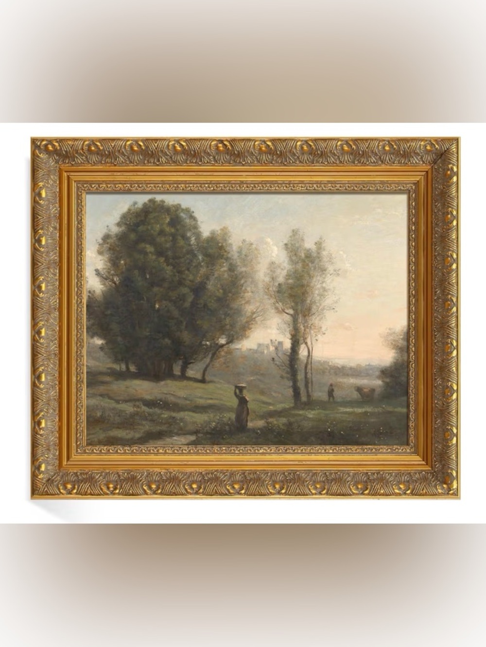 Antique Gold Frame 30x40 Ornate Solid Wood Canvas Frame Vintage